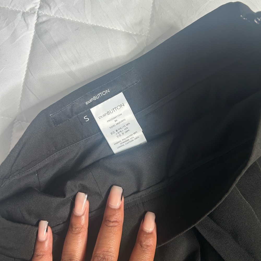 RUSHBUTTON Black Skirt - Classic Tailored Pencil